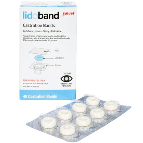 castration bands with lidocaine|lidoband castration bands.